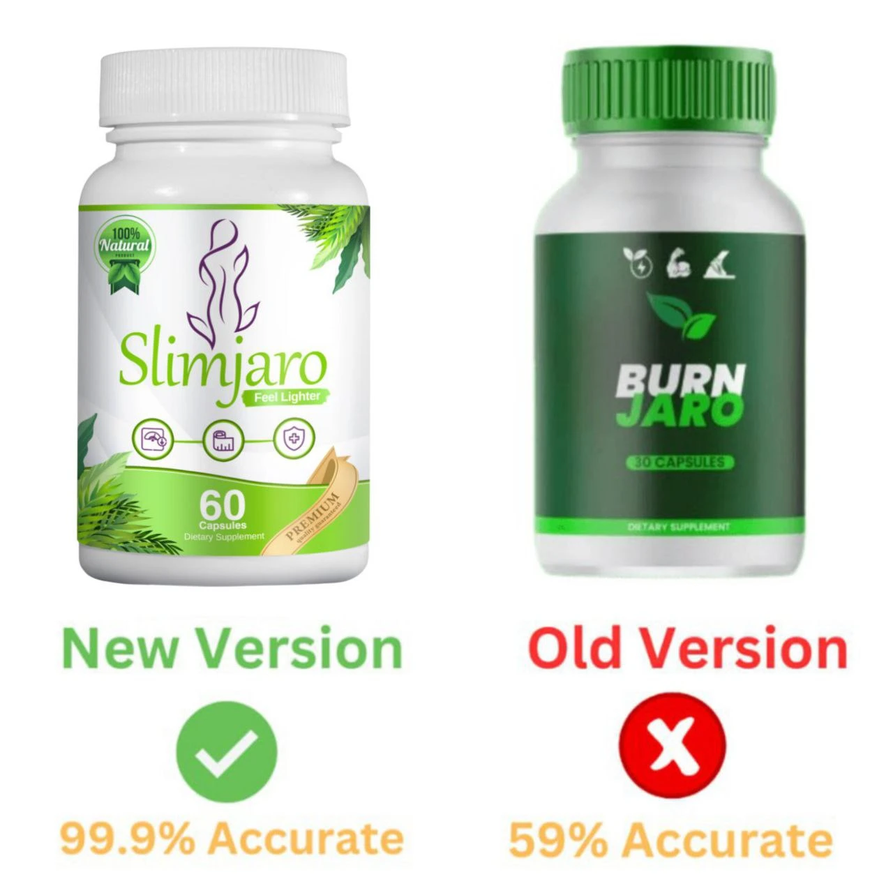 Burn Jaro capsule bottles for digestive and gut support