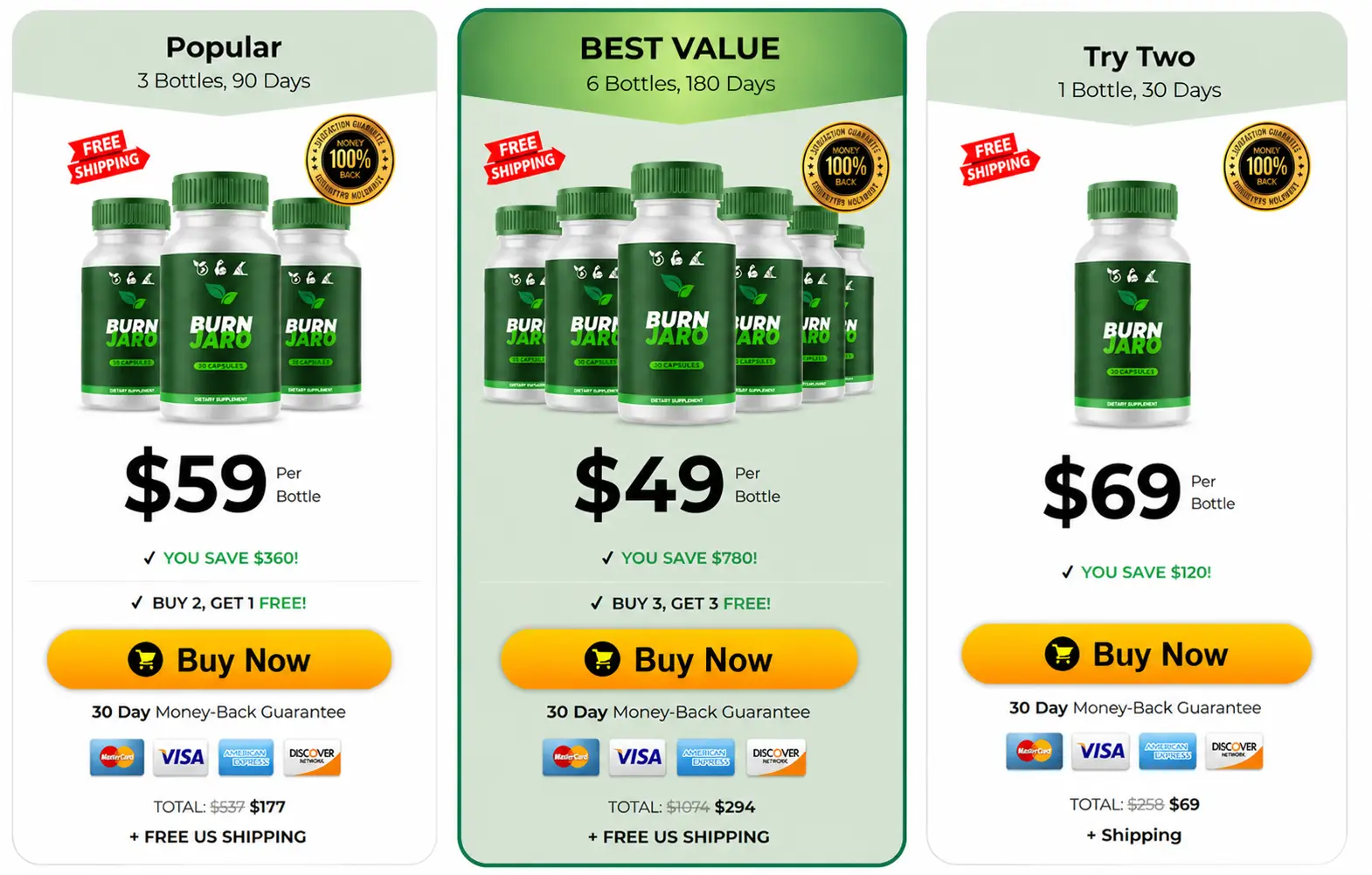 Burn Jaro official bundle options and pricing
